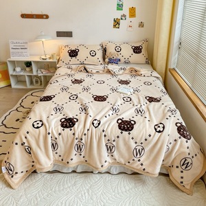 Coperta in pile a doppio lato coperta in velluto di visone semplice Super morbida fodera in velluto di <span class=keywords><strong>flanella</strong></span> spessa coperta - Product Image 1