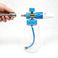 Canon à mousse PA multicolore DJ-PA003 1L pour nettoyeur haute pression avec buse de 1,2 mm et portée de pulvérisation de 10 m, pulvérisateur à connexion rapide 1/4
