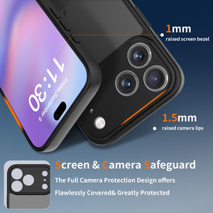 Cho <span class=keywords><strong>Iphone</strong></span> 17 Pro Max Trường Hợp Ống Kính Bảo Vệ Chống Sốc Điện Thoại Di Động Bìa TPU PC Cảm Giác Da Điện Thoại Di Động Trường Hợp Cho Tất Cả Các Điện Thoại - Product Image 3