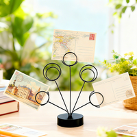 Porte-mémos en fil métallique en forme d'arbre Lerp&Tree avec pinces en forme de cœur, support d'affichage pour notes, photos et cartes, pour la décoration de bureau, de maison ou de table