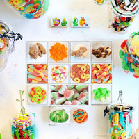 Bonbons gélifiés aux formes variées, saveurs de fruits assorties, bonbons moelleux et croquants