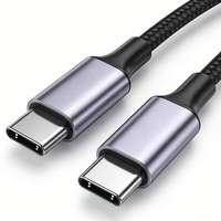Kabel Pengisian Daya Tipe C ke C Nylon Braided dengan Logo Custom, Panjang 240W, PD3.1 Fast Charge, untuk Pemutar MP3/MP4 dan Komputer