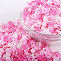 Neue Produktideen 2023 St Valentin Candy Sprinkles Valentinstag Aushöhlen Blume Essbare Streu sel Kuchen Dekoration für Kuchen