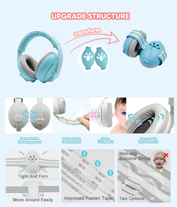 2 in 1 Baby Earmuffs Protection <strong>Ear</strong> <strong>Muff</strong> 0-4 Years Kids <strong>Sleep</strong> <strong>Ear</strong> <strong>Muffs</strong> Hearing Protection for Babies - Product Image 2