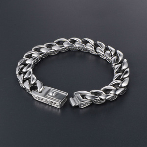 <b>Titanium</b> Steel <b>Chain</b> Bracelet For Men CE044 Fashion Geometry Link Design Jewelry - Product Image 2