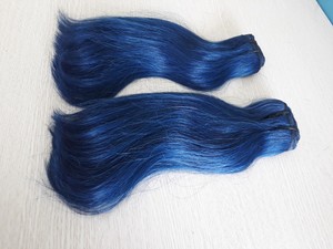 ช่อผมตรงสีฟ้าผมมนุษย์บริสุทธิ์จากเวียดนามยังไม่ผ่านกระบวนการ - Product Image 4