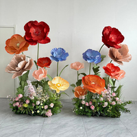 Fleur de pavot géante en papier de haute qualité, fleur artificielle pour la décoration de mariage, d'événements et de fêtes, fleur de pavot géante