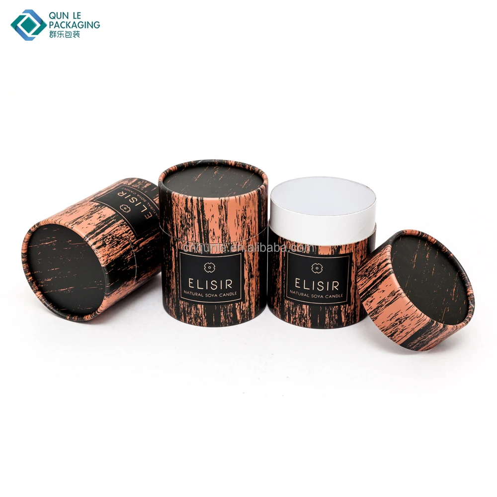 custom candle tube packaging logo cardboard candle packaging boxes