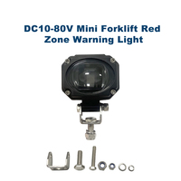 Nouvelle lampe d'avertissement rouge 10W, DC10-80V, LED haute intensité, IP67, boîtier en aluminium moulé sous pression pour chariot élévateur, grandes machines