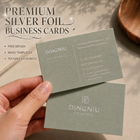 Cartes de visite personnalisées pour agents immobiliers, papier coton avec feuille d'argent, impression de cartes de visite de luxe personnalisées, logos personnalisés