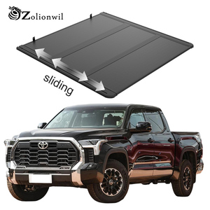 Couverture de benne de <span class=keywords><strong>camion</strong></span> pliable à trois volets en aluminium Zolionwil, coque rigide amovible, <span class=keywords><strong>pour</strong></span> Tacoma Tundra - Product Image 1
