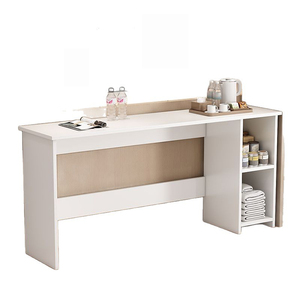 Mesa de lectura de estudio comercial KSL para albergue juvenil con estante Mesa taburete de madera y muebles de dormitorio de <span class=keywords><strong>hostal</strong></span> OEM ODM - Product Image 4