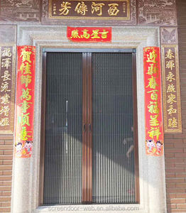 Puertas de pantalla de insectos Plisse abiertas horizontales de alta calidad <span class=keywords><strong>Puerta</strong></span> de pantalla de mosca de malla de poliéster plisada de aleación de aluminio - Product Image 4
