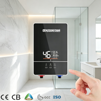 Calentador de Agua Eléctrico Instantáneo sin Tanque de 6000W, 220-240V, Control Táctil, CE CB IPX4, Plástico, para Hogar, Exteriores, Garaje, RV, Auto, Hotel