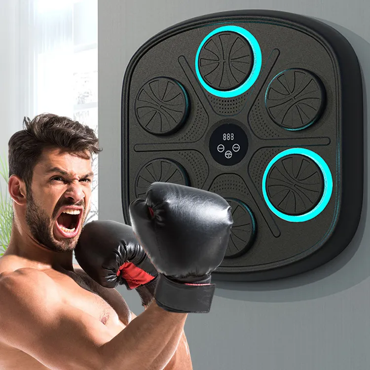 Máquina de boxeo musical Montado en la pared Smart Bluetooth Music Boxing TrainerElectronic Boxing Target Training Equipo de punzonado
