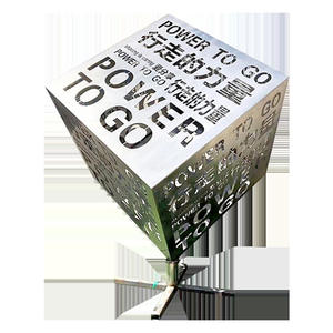 Escultura Metálica Abstracta de Acero Inoxidable con Tallado Calado, Estilo Moderno, para Jardín, Paisaje, Parque, Plaza, Exterior - Product Image 4