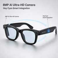Nouvelles lunettes de soleil intelligentes HD 8MP avec caméra, légères, Bluetooth, pour l'enregistrement de vlogs en extérieur, mains libres W610T
