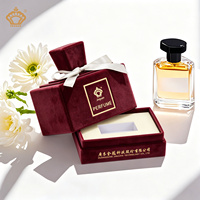 Boîte cadeau en velours pliable, boîte à bijoux en velours, logo personnalisé en estampage à chaud, étiquette métallique, emballage cadeau luxueux et élégant pour les cadeaux de mariage