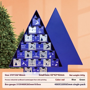 Cây phong cách 24 lưới giáng sinh mù hộp Chứng Khoán bìa giấy kỳ nghỉ đếm ngược lịch phiêu lưu nhỏ hộp sô cô la bất ngờ kỳ nghỉ - Product Image 2