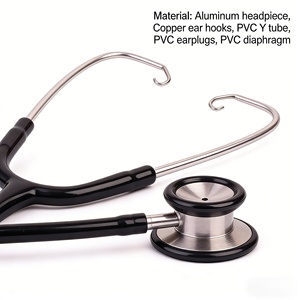 <span class=keywords><strong>Stéthoscope</strong></span> de luxe à double tête BK3012, diaphragme en aluminium, crochets auriculaires en cuivre, tube en Y en PVC, embouts auriculaires en PVC - Product Image 2