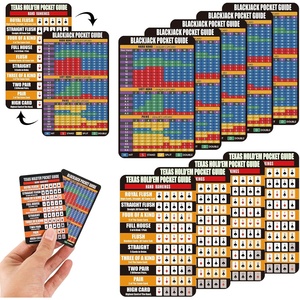 Carte Strategiche Bifacciali per Blackjack e Texas Poker con Classificazioni delle Carte e Strategia Base - Product Image 1