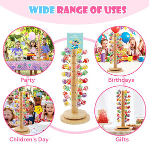 Espositore per <span class=keywords><strong>Caramelle</strong></span> e Dolci in Legno Fatto a Mano, Ecologico e Non Tossico, Rettangolare, per Tavolo da Dessert - Product Image 4