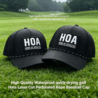 Gorra de Béisbol de 6 Paneles con Logotipo Personalizado de Alta Calidad OEM, Impermeable, Transpirable, con Cierre de Cuerda Ajustable para Hombres y Mujeres Golfistas