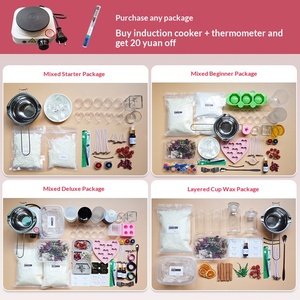 <span class=keywords><strong>Kit</strong></span> DIY de fabrication de bougies, sac de matériaux d'aromathérapie, ensemble d'outils de mélange en coton et cire de soja, modèle de Noël Chine - Product Image 5