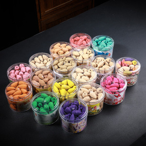 50 cônes d'encens par sachet pour accessoires de brûleur à refoulement, en forme de balle colorée, parfums Rose, <span class=keywords><strong>Jasmin</strong></span>, Bois de Santal Naturel, Bois d'Agar - Product Image 4