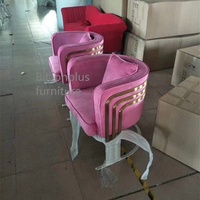 Chaise de salle à manger ronde en velours, simple, en acier inoxydable massif, moderne, bon marché, pour loisirs