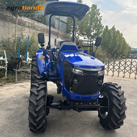 Tracteur agricole bleu 90HP 4x4 avec pare-soleil, livraison directe d'usine