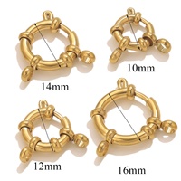 18K Stainless Steel Ring-Shaped Slingshot Clasp Jewelry Findings for DIY Necklaces Bracelets Fade-resistant Pendants and Clasps