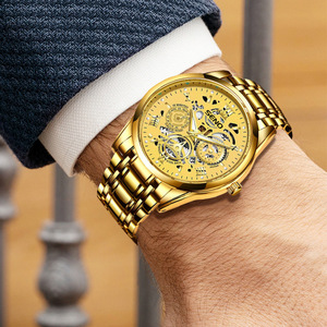 Montre à quartz pour homme Seno, bracelet en acier inoxydable, cadran ajouré, lumineux, étanche 3 ATM, affichage de la date, analogique, 22 cm - Product Image 3