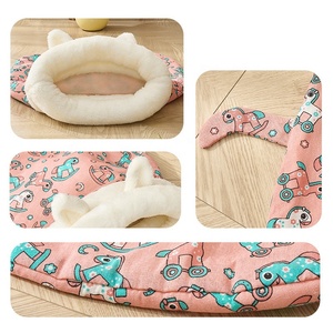 Sac de couchage confortable pour chat en laine d'agneau, nid douillet pour petit <span class=keywords><strong>chien</strong></span> et chaton, couverture chaude pour lit - Product Image 6