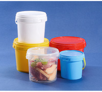 Harga Grosir Ember Cat Plastik Kosong 500ml PP Bulat Non-Toksik Ramah Lingkungan Aman untuk Makanan dengan Tutup Kedap Udara Wadah IML