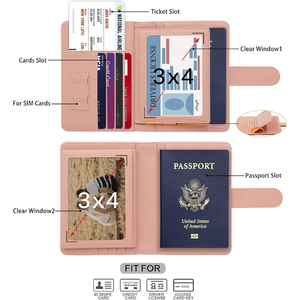 Porte-cartes de visite en cuir PU de haute qualité, motif personnalisé, mini portefeuille fin avec utilisation pour cartes de crédit et passeport - Product Image 3