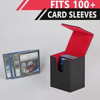 Boîte de rangement verticale pour 100+ cartes TCG, vente en gros, taille standard, collection de cartes de jeu personnalisées, protection