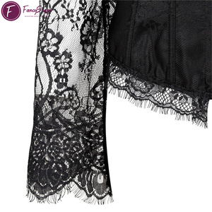 Corset sexy à manches en dentelle <span class=keywords><strong>et</strong></span> <span class=keywords><strong>jupe</strong></span> <span class=keywords><strong>longue</strong></span> en tulle <span class=keywords><strong>pour</strong></span> femmes-Corset victorien vintage overbust <span class=keywords><strong>pour</strong></span> robe de soirée de <span class=keywords><strong>mariage</strong></span> - Product Image 6