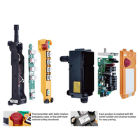 Télécommande radio industrielle sans fil double vitesse F24-8D 315 MHz pour grue, 6 boutons, portée 100 m, pour palan et pont roulant