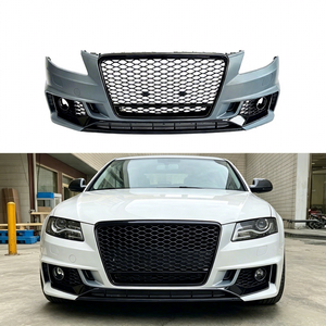 Vente en gros de pare-chocs avant de style <span class=keywords><strong>RS4</strong></span> B9 pour <span class=keywords><strong>Audi</strong></span> A4 S4 B8 2008-2012, kit de carrosserie de conversion Facelift avec calandre - Product Image 1