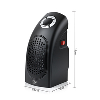 Radiateur soufflant compact RAF R.1421 400W, mini chauffage électrique rapide avec élément céramique et protections multiples pour une chaleur intérieure optimale