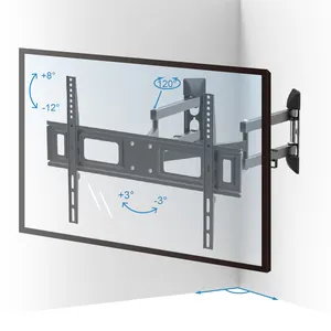 Charmount Max VESA 600*400mm Articulating Tv Wall Mount 70 Inch Full Motion Corner Tv Bracket Tv Mount