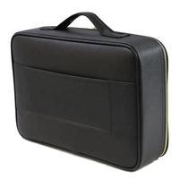 Trousse de Maquillage Professionnelle Grande Capacité avec Séparateurs Ajustables, Fermeture Éclair, Matériau PU, Sac de Toilette de Luxe avec Miroir