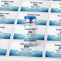 Étiquettes personnalisées en gros pour flacons de 2 ml, 3 ml, 5 ml, 10 ml, autocollants pour peptides, étiquettes adhésives imperméables pour bouteilles de peptides