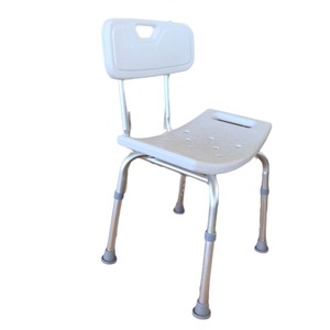 Taburete de ducha de aleación de aluminio antideslizante con respaldo para personas mayores y discapacitadas, equipo de seguridad para el baño - Product Image 4
