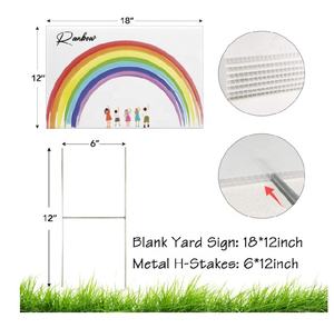 Meilleure vente en plastique blanc pour Happy Birthday Vente de garage Location Guidepost Panneaux de pelouse vierges Panneaux de pelouse vierges - Product Image 2