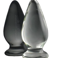 Damen Borosilikatglas Analplug & Dildo Wasserdichter Erwachsenen-Massager für Analsex