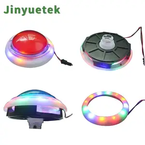 120Mm Kubah Bulat Besar Jumbo RGB Lampu Kilat Diterangi LED Tombol Tekan Tombol Berkedip Warna-warni Tombol Tekan untuk Mesin Permainan Arcade