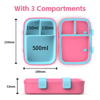 Aohea Boîte à lunch bento scolaire à ouverture facile, ensemble de boîtes à lunch pour enfants, boîte à lunch intelligente chauffante pour enfants
