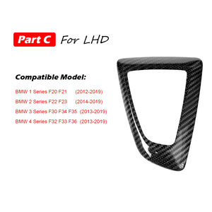 Carbon Fiber Versnellingspookpaneel Afdekking voor BMW 1 <span class=keywords><strong>2</strong></span> <span class=keywords><strong>3</strong></span> 4 Serie F20 F21 F22 F23 F30 F34 F35 F32 F33 F36 Carbon Fiber Trim Sticker - Product Image 4